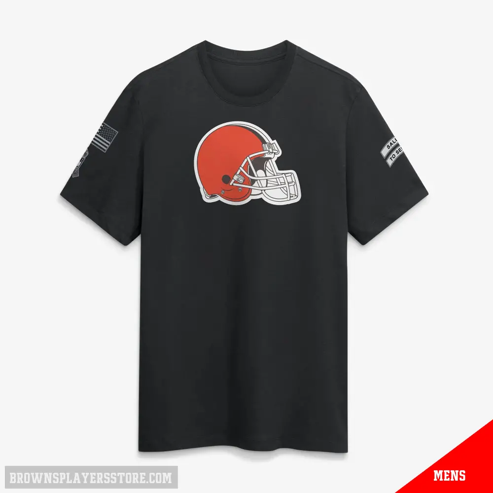 Men's Black Cleveland Browns 2026 Salute to Service Slub T-Shirt