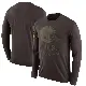 Men's Brown Legend Cleveland Browns 2018 Salute to Service Sideline Performance Long Sleeve T-Shirt