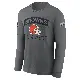 Men's Gray Cleveland Browns 2026 Salute to Service Long Sleeve T-Shirt