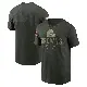 Men's Green Cleveland Browns Forest 2025 Salute to Service Sideline T-Shirt