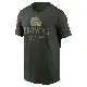 Men's Green Cleveland Browns Forest 2025 Salute to Service Sideline T-Shirt