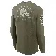 Men's Olive Cleveland Browns 2025 Salute to Service Sideline Long Sleeve T-Shirt