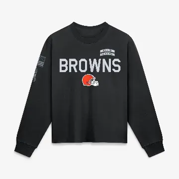 Women's Black Cleveland Browns 2026 Salute to Service Sideline Long Sleeve T-Shirt