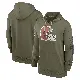 Women's Olive Cleveland Browns 2022 Salute to Service Performance Pullover Hoodie