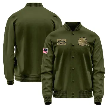 Youth Olive Cleveland Browns Salute to Service Sideline Performance Jacket