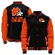 Youth Orange Cleveland Browns Black Full-Snap Jacket